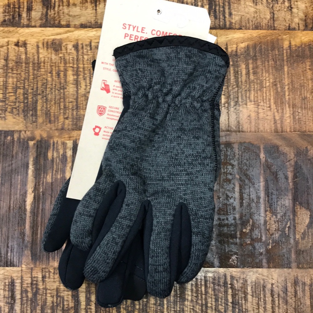 Levi's Intellitouch Heathered Knit Gloves Gray - Picture 2 of 7